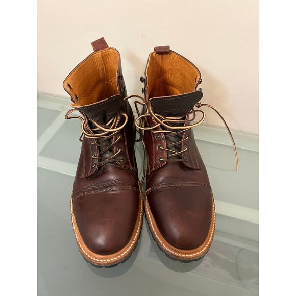 Taylor Stitch moto men\'s 11.5 boots brown leather chukka dress casual classic main image 4
